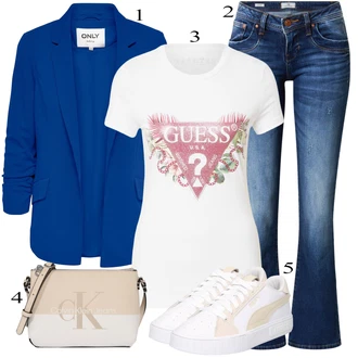 Outfity pro léto s Modrá/Sv?tle modrá/R??ová/Tmav? modrá D?ín s Nízkým Pasem/Zvonové D?íny/D?íny s Nízkým Sedem/Ko?ená Pánská Bund/Pánské tri?ko LTB "Outfit na léto"