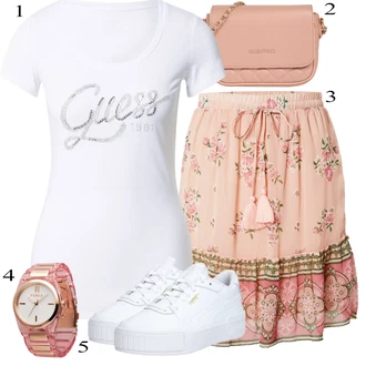 Outfity pro zábavu Hippie s Růžová Italská Sukně/Vázací Sukně/Gipsy Sukně/Sukně Vrstevná/Barokní Sukně/Slavnostní Sukně/Anime Sukně/Sukně s potiskem/Sukně S Květinovým Vzorem Vila "Módní letní vzhled"Look: Romantický, Boho, Hippie, Babydoll
