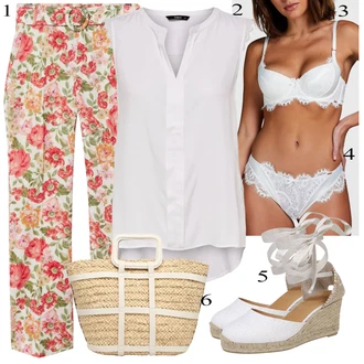 Elegantní Outfit s Bílá/Šedá/Hnědá Halenka Móda Pro Plnoštíhlou/Halenka a Tunika Tunika Only "Perfektní na léto"Look: Styl, Lehký, Rad, Emo, 20 léta, Elegantní, Kancelář, Old Money, Příliš oblečený, S průsvitem