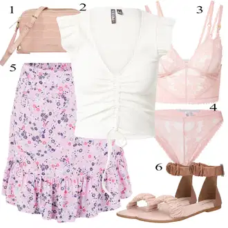 Outfit s Bílá Dlouhý Zimní Kabát/Dlouhé Šaty/Dlouhá tylová Sukně/Šaty s výstřihem/Šaty s dlouhým rukávem Pieces "Perfektní na léto"