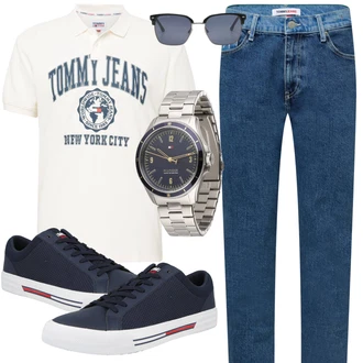 Lang/Maxi Outfit mit Blau Jeans Tommy Jeans "Sommerliches Freizeit Outfit"