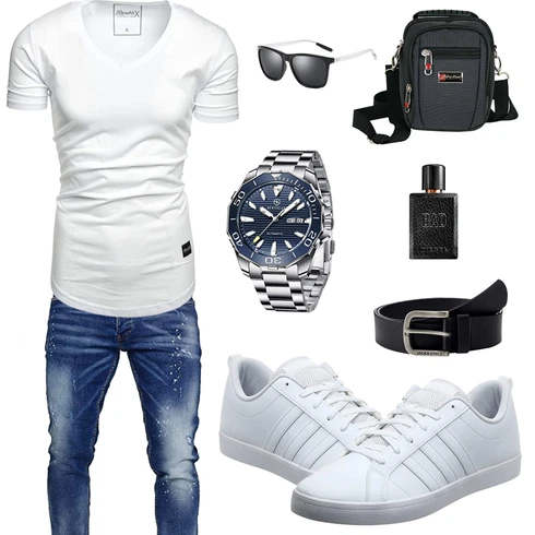 Grau Trachtenmode Adidas kombinieren mit Weiß Accessoire REPUBLIX