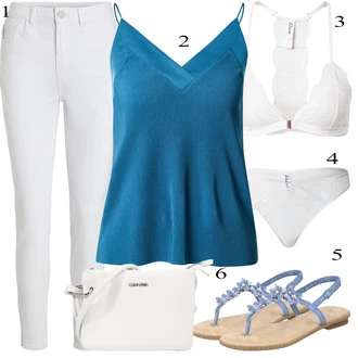 Outfit s Bílá/Krémová Vyztužený podprsenek/Zmenšující Podprsenek/Pánské boty ve velikosti 11/Měkká podprsenka/Dámská korzetová sportovní podprsenka/Podprsenka Bez Kostic/Bezdrátová podprsenka/Odlehčovací podprsenka/Prsatější střih podprsenky/Krajková podprsenka/Podprsenka s kosticemi etam "Letní vzhled pro módní ženy"