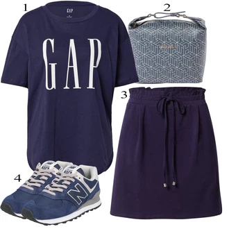 Outfit s Modrá Teniska New Balance "Letní vzhled pro módní ženy"