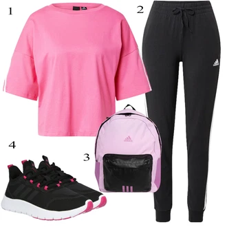 Outfit s Šedá Batoh adidas sportswear "Outfit na léto"