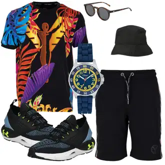 Sommer Outfits Coole mit Braun/Dunkelbraun Sonnenbrille/Brille/Unkategorisiert le specs "Sportliches Sommer Outfit"Look: Metal, Smart Casual, Retro, Coole, Classic, 80er