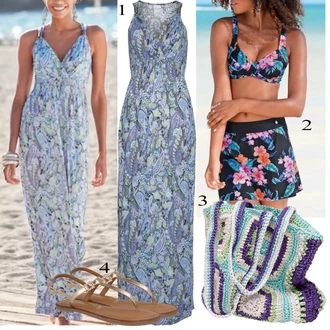 Kombinacije za ljeto Svatovski gost sa Plava/Ljubičaste boje Haljina Veći Broj Lascana "Ljetni outfiti"