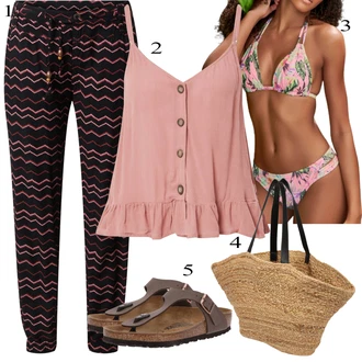 Outfity pro zábavu Tropický s Růžová Bikiny - Spodní Díl/Balconette-bikini/Provázkové bikini/Bandeau Bikin/Vintage Bikiny/Bikiny hotpant/Zavinovací bikini/Spodní díl bikin S.Oliver "Perfektní na léto"