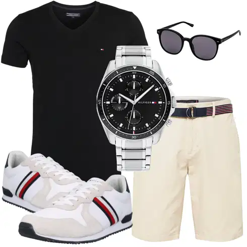 Schwarz/Silber/Gelb/Grün ArmbandUhr/KettenUhr/Smartwatch Tommy Hilfiger kombinieren