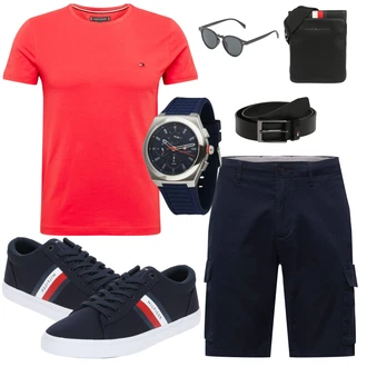 Knielang Outfit mit Blau/Dunkelblau Tommy Hilfiger "Stylische Sommerlaune"