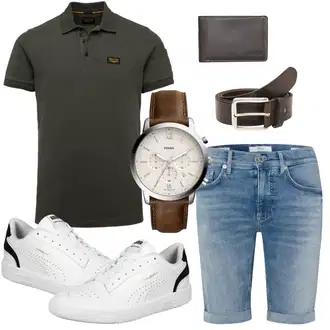 Outfit mit Weiß Hemd Brax "Stylische Sommerlaune"