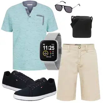 30er Jahre Outfit mit Schwarz Mannstasche/Tragetasche JOOP! "Stylische Sommerlaune"Look: Indoor, Coole, 30er Jahre, Unisex, Rad, Lack, Classic, Premium, Elegant