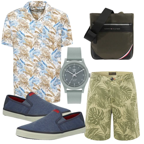 Khaki/Grün/DunkelGrün Bermuda/Kurze Hose/Musselin Shorts/Chino Shorts/Leinen-short/Paperbag-Shorts Replay kombinieren