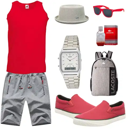 Grau/HellGrau/DunkelGrau Hemd Kurze Hose/Baggy Short/Bermuda/SweatShorts/Musselin Shorts JustSun kombinieren