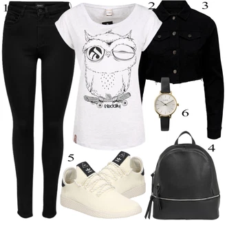 outfit mit Črna/Temno modra Pletena Pajkica/Pajkice z Razporkom/Neprosojna Pajkica/Usnjena Jakna/Oblikovana Pajkica/Tople Pajkice/Športna Pajkica/Podložena Pajkica/Baumwoll Pajkica Only "poletna obleka"