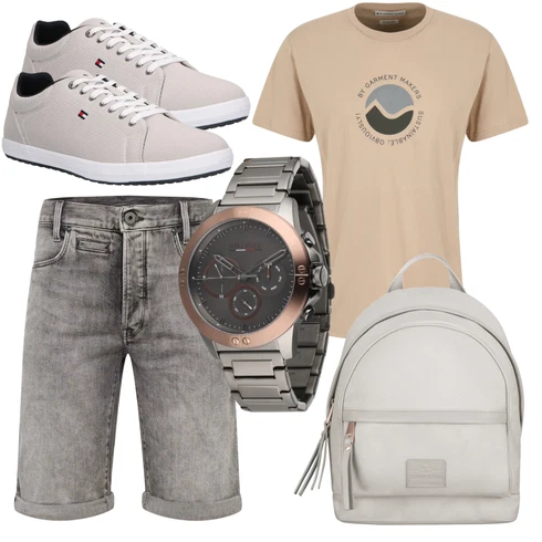 Grau Rucksack/Accessoire Johnny Urban kombinieren