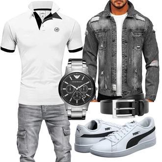 Outfit mit Grau Sneaker/Schuh Puma "Alltagsoutfit"