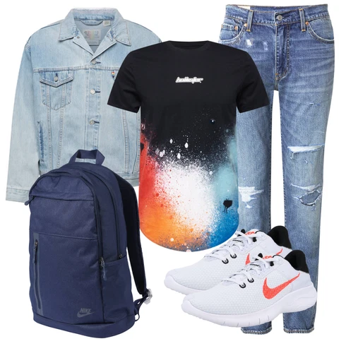 Blau Hose levi's kombinieren