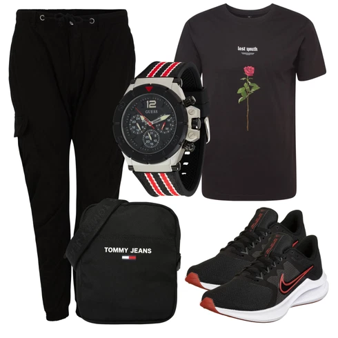 Hose Große Größe/Unkategorisiert Urban Classics kombinieren mit Schwarz Sportschuh Nike