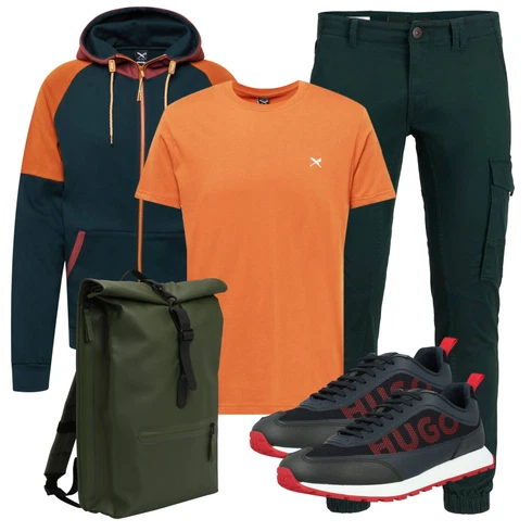 Dunkelgrün/Rot/Orange/Mischfarben Partner Hoodie/Vintage Hoodie/Strick Hoodie/Hoodie/Sport Sweatshirt/Ausgefallener Hoodie/Sweatjacke/Sport Hoodie Iriedaily kombinieren