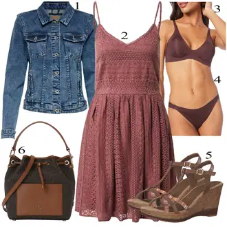 sviatočné Outfit sa Crvena/Ljubičasta/Pink Čipkasta Haljina/Pletena Haljina/Babydoll Haljina/Dimljena Haljina/Haljina s Džepom/Pamučna Haljina/Haljina Bez Rukava/Haljina od Samta/Heklana Haljina/Ljetna Haljina VERO MODA "Ljetni outfiti"Look: Ekstravagantno, Babydoll, sviatočné, Preodjeven, Old Money, Rap