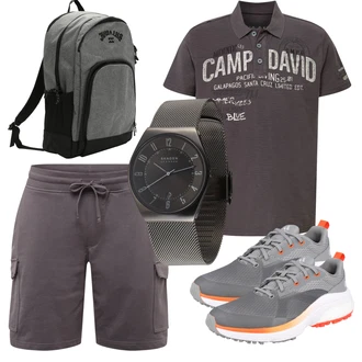 Knielang Outfit mit Khaki/Grau/Braun/Lila/Hellgrau/Dunkelgrau Cargo Short/Bermuda/Musselin Shorts/Sweatshorts/Kurze Hose/Baggy Short Key Largo "Alltagsoutfit"