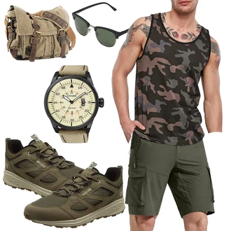 Outfit mit Dunkelgrün Unkategorisiert Jack Wolfskin "Auffälliger Sommer Look"
