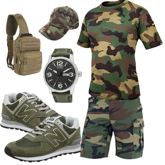 Sommer Outfits Wandern mit Grau FISHSHOP "Auffälliger Sommer Look"Look: Baseball, Angeln, Wandern, Jagd, Motorrad, Paintball, Trekking