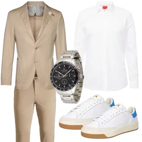 Beige Anzug Baldessarini kombinieren
