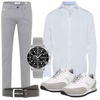 Business Outfits mit Grau Sneaker BOSS ORANGE "Business Outfit"