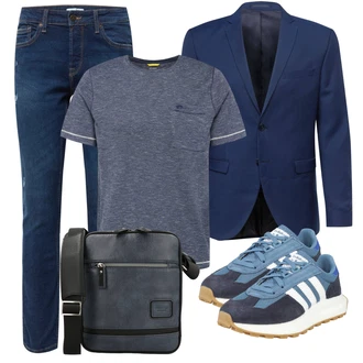 Business Outfits mit Blau Große Größe Jack & Jones, Blau Große Größe Camel Active "Casual Business Outfit"