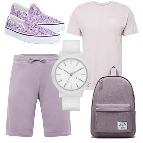 Lila Canvas-Sneaker/Turnschuh ohne Schnürsenkel/Sneaker Mit Lochmuster/Sommer Sneaker Vans kombinieren