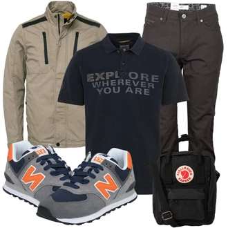 Herbst Outfit mit Blau/Dunkelblau/Hellblau/Grau/Hellgrau Walkingschuh/Sneaker Low/Vintage Sneaker/Sicherheitsschuh/Winter Sneaker/Schmaler Sneaker/Schuh Mit Rolle New Balance "Cool für die Freizeit"