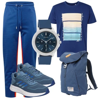 Outfit mit Blau Casual T-Shirt EDC by Esprit "Cooles Alltagsoutfit"