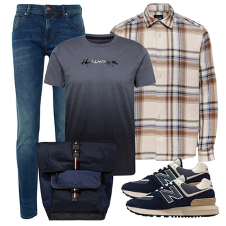 Outfit mit Blau/Dunkelblau/Hellblau Jeans Winterjacke/Sportschuhe/Leder Schuhe/Straight Leg Jean/Damen 7/8-Länge Jeans/Low Rise Jean/ThermoJeans/Slim Fit Jeans/Regular-Fit Jeans/Low Waist Jean/Cropped Jeans/Formelles Hemd Tom Tailor Denim "Cooles Alltagsoutfit"