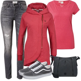 Outfit s Šedá Teniska Vans "Skvělý podzimní Outfit"