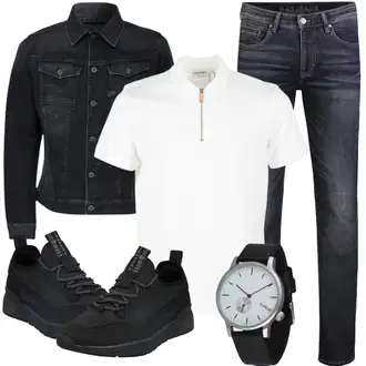 Outfit mit Jeansjacke G-Star Raw "Einzigartiges Freizeit Outfit"