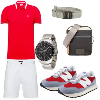Outfit mit Weiß/Grau Hemd Code-Zero "Freizeit Outfit"