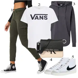 Outfit sa Crna Torba Za Preko Ramena Calvin Klein Jeans "Ljetni outfiti"