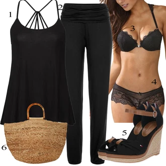 outfit mit Bela Top Buffalo, Črna Buffalo "Priložnostna oblačila"