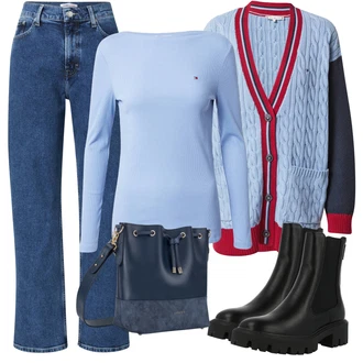 Ležérní outfity s Černá Chelsea Boty/Bota na Platformě/Kožená kotníková bota/Bota na platformě/Kotníková Bota s Podšívkou Only "Ležérní outfits"