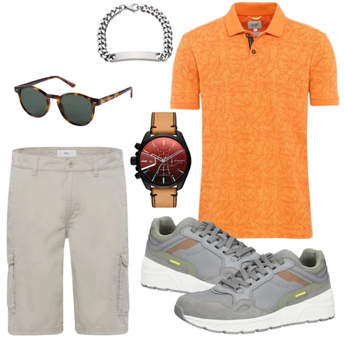 Braun/Beige/Rot/Dunkelgrün/Gelb Sonnenbrille/Brille Kapten & Son kombinieren