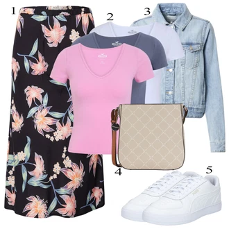 Outfit sa Crna ROXY "Outfit za slobodno vrijeme"