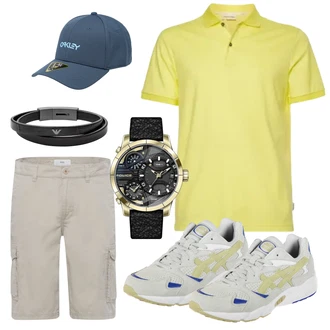 Outfit mit Grau/Weiß Hemd Brax "Freizeit Outfit"