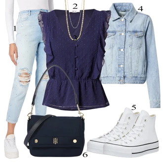 All Star Lift Outfit sa Crna/Bijela/Krem Cipela Bez Vezica/Dijabetička Cipela/Tanka tenisica/Tenisice s patentnim zatvaračem sa strane/Tenisica s platformom/Niska Tenisica/Rupičasta tenisica/Tenisica bez vezica Converse "Ljetni outfiti"