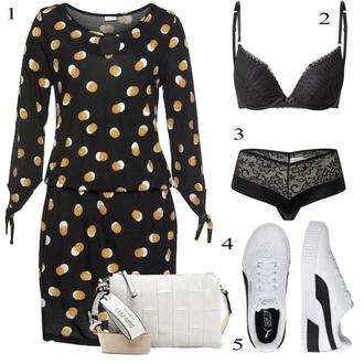 čipka Outfit sa Crna Bralette Grudnjak/Balkonet Grudnjak/Grudnjak sa žicom/Grudnjak sa žicom/Trokutasti Grudnjak/Podstavljeni grudnjak TRIUMPH "Jesenski Outfit"