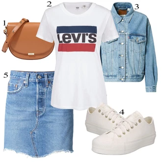 All Star Lift Outfit sa Bijela/Krem/Kaki Platnena tenisica/Niska Tenisica Converse "Ljetni outfiti"