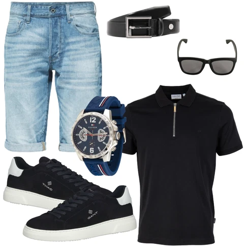 Schwarz Poloshirt Calvin Klein kombinieren