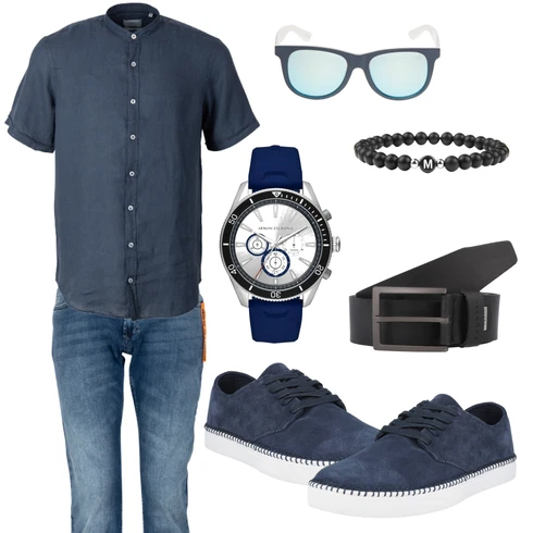 Blau Casual Hemd Brax kombinieren