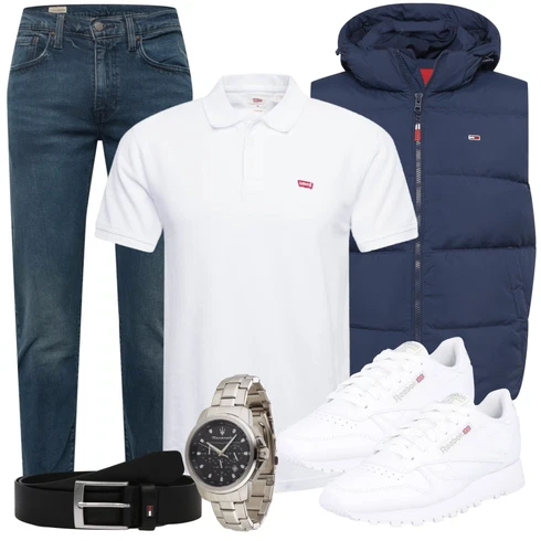 Kurz Weiß/Creme T-Shirt Poloshirt levi's ® kombinieren